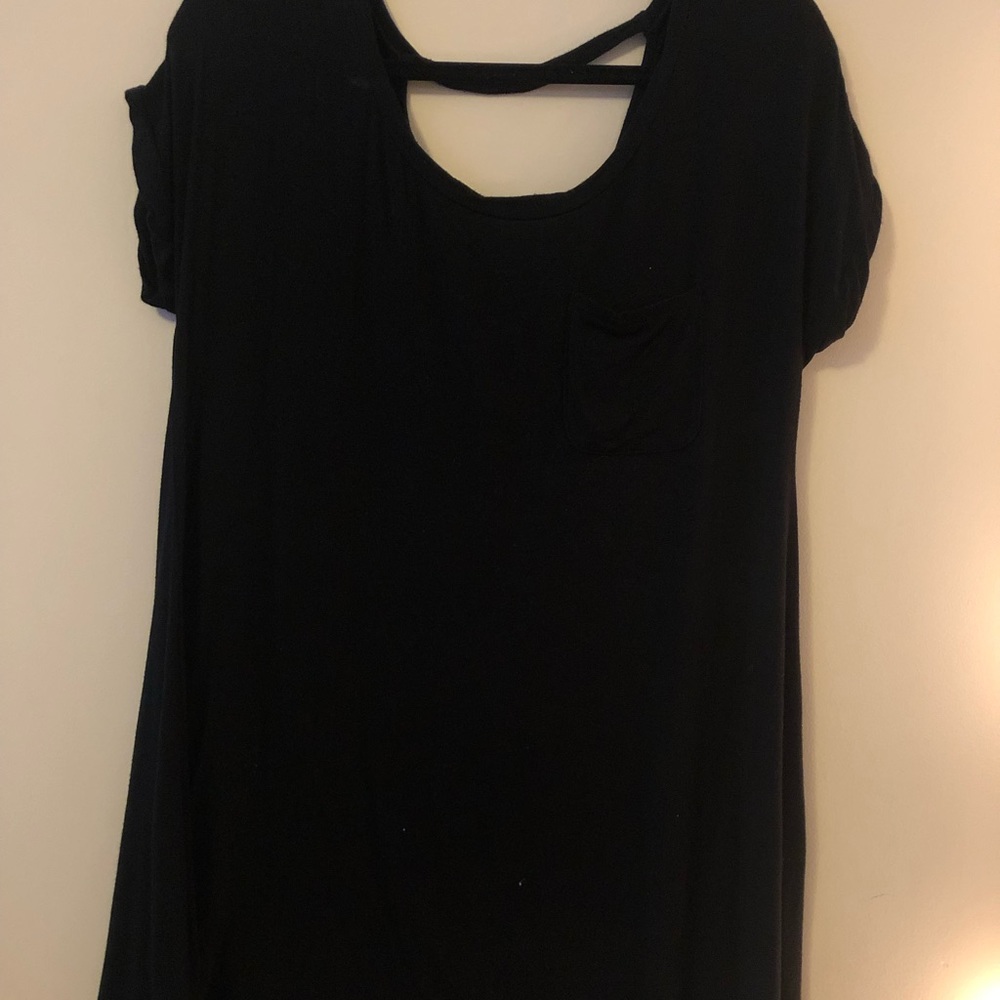 black t-shirt dress